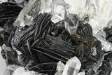 Quartz Crystals On Sparkling Bladed Hematite - Lechang Mine #226000-6